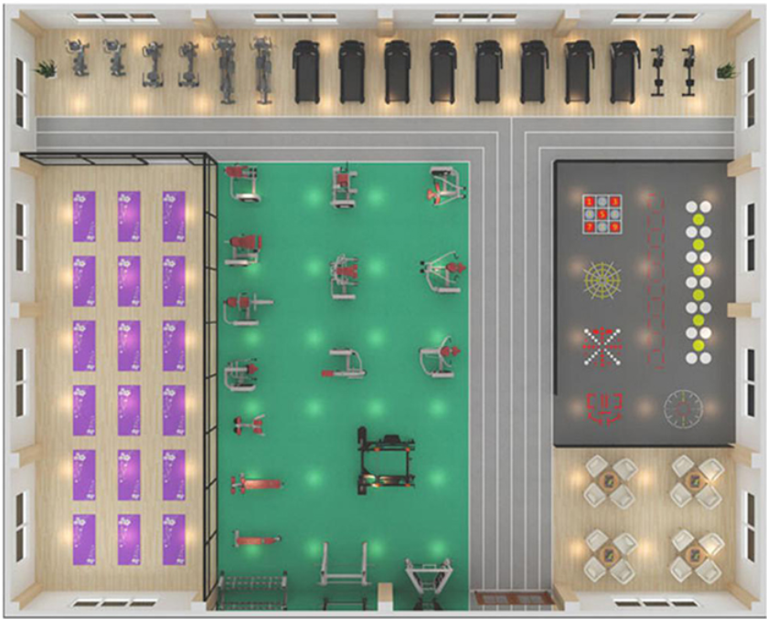 500㎡健身房配置方案